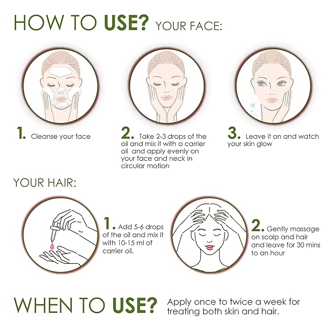 Florecer Rosemary Essential Oil For Hair Face Skin - 30 ml