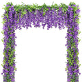 Wisteria Artificial Flowers Garland 5Pcs Total 36FT Purple Wisteria Hanging Flowers