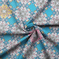HomeKart Floral 180 Tc Ultra Super Soft Cotton Feel Microfiber Double Bedsheet with Two Pillow Covers for Your Bedroom Aqua