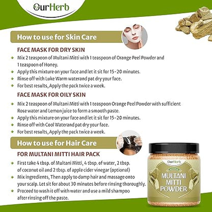 OurHerb Natural Natural Multani Mitti Powder