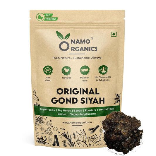 Namo Organics - Asli Kala Gond siyah - 200g - Original Organic Gond Siyah Black Gum | Black Gond - Herb