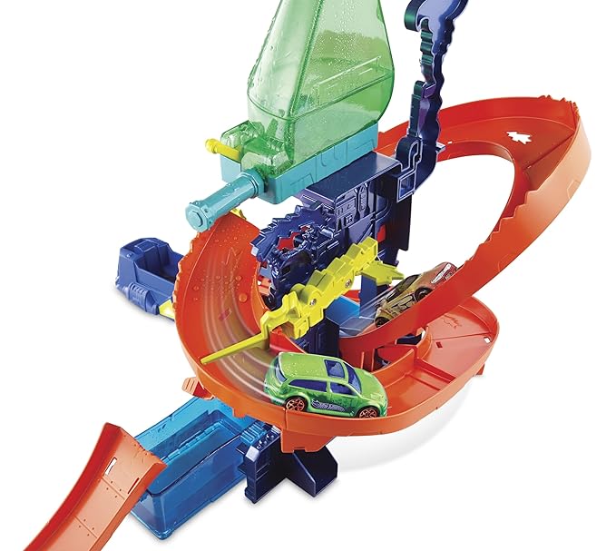 Hot Wheels Color Shifters Science Playset Lab with 1:64 Scale Cars