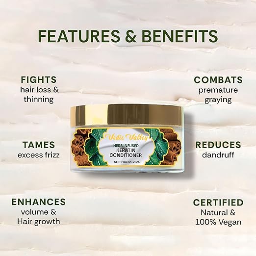 Vedic Valley Herbal Keratin Conditioner with Honey Argan Oil - 250 gms