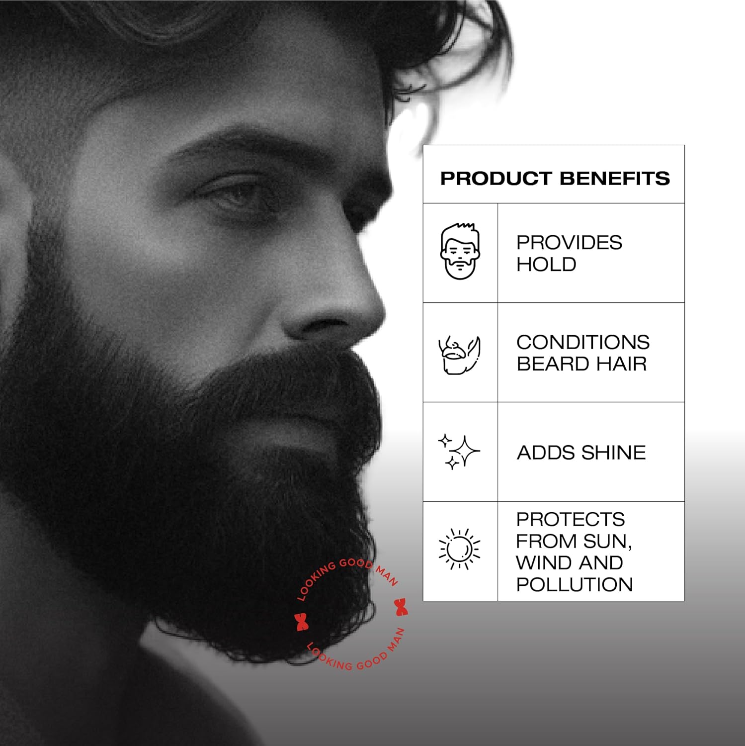 OMG Beard Wax 100gm | Frizz Control | Long Lasting Hold | Strong Hold | Enriched with Vitamin C | 100% Natural Ingredients