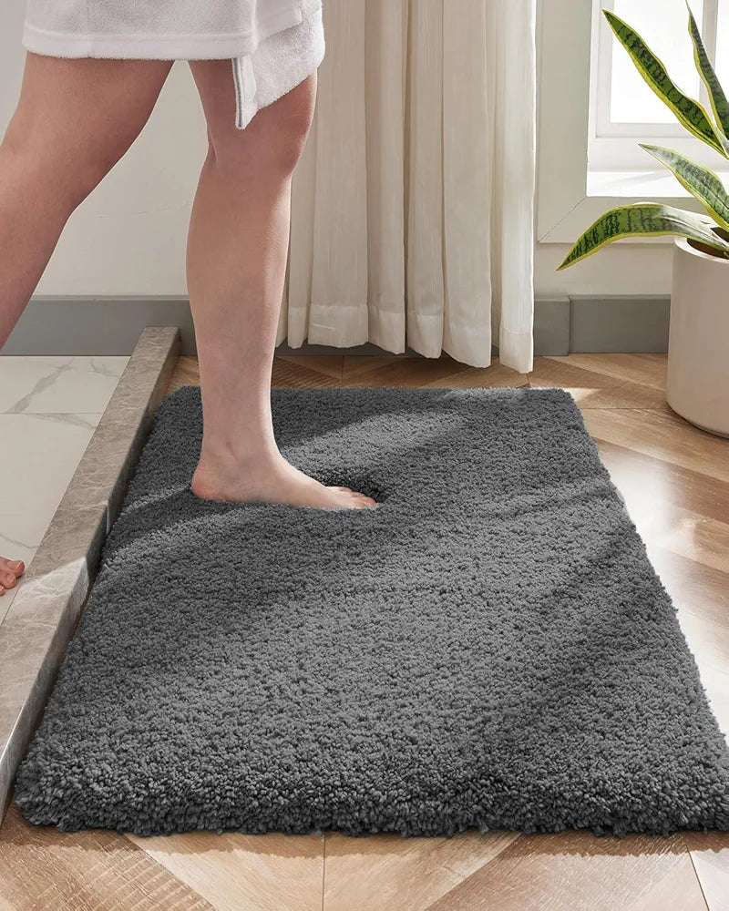 Ishro Home Premium Fuzzy Shag Carpet for Hall Rugs for Living Room Carpets for Living Room Colour Ash Grey