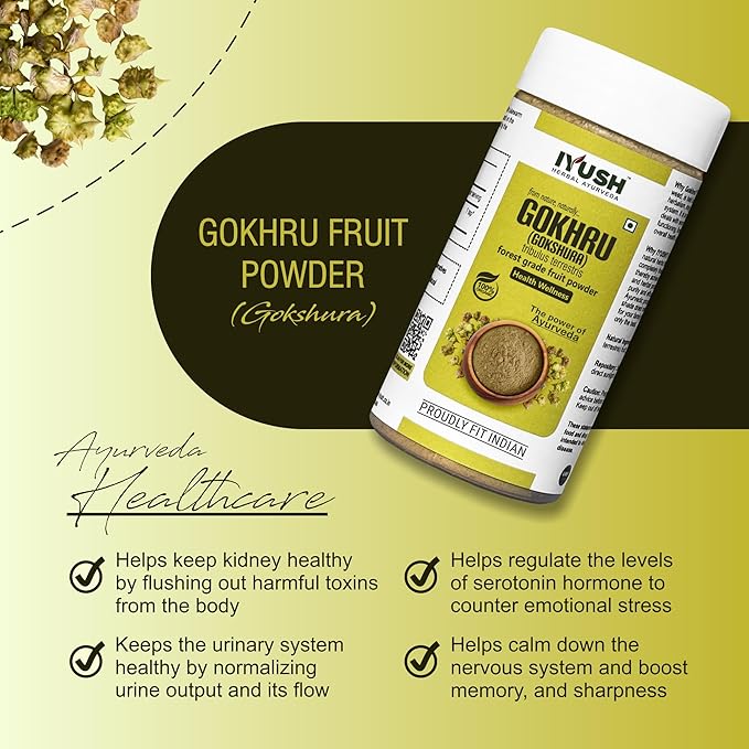 Iyush Herbal Ayurveda Gokhru Powder - 100 gms