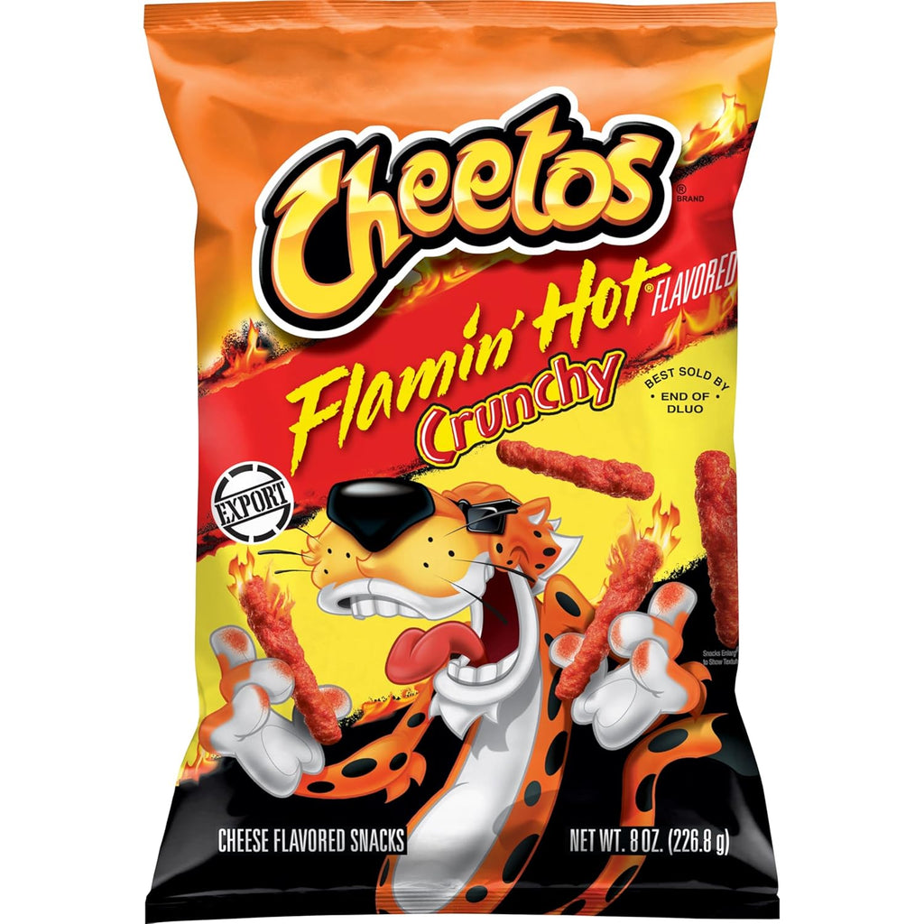 Cheetos Flamin Hot Crunchy Snacks Cheese Flavoured - 226 gms
