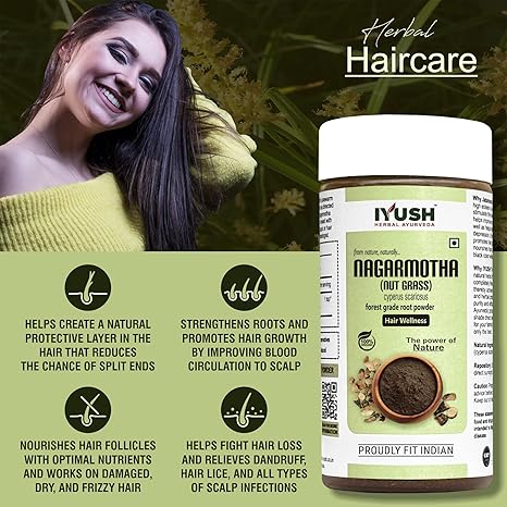 Iyush Herbal Ayurveda Nagarmotha Powder - 100 gms Each (Pack of 2)
