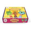 Kalakaram Monster Puppets Making Art and Craft Kit | Make 3 Cut and Paste Jumbo Puppets | Fun and Learning for Kids