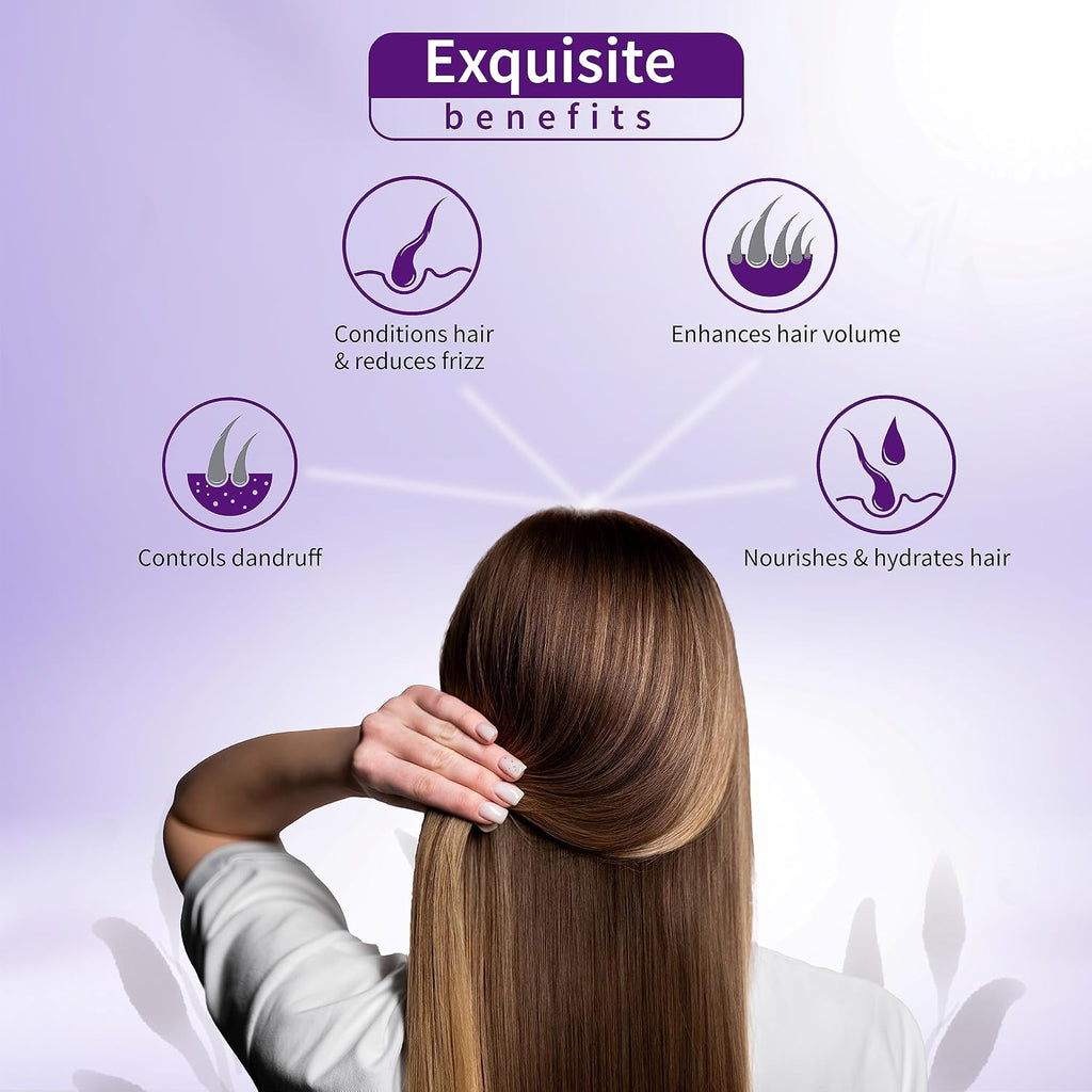 Ayouthveda Purple Rice Hair Conditioner with Rice Water & Kernel Protein | Repairs Damage, Controls Frizz & Enhances Volume | Enriched with Eggplant, Betel & Guava Leaves | For All Hair Types | 200ml