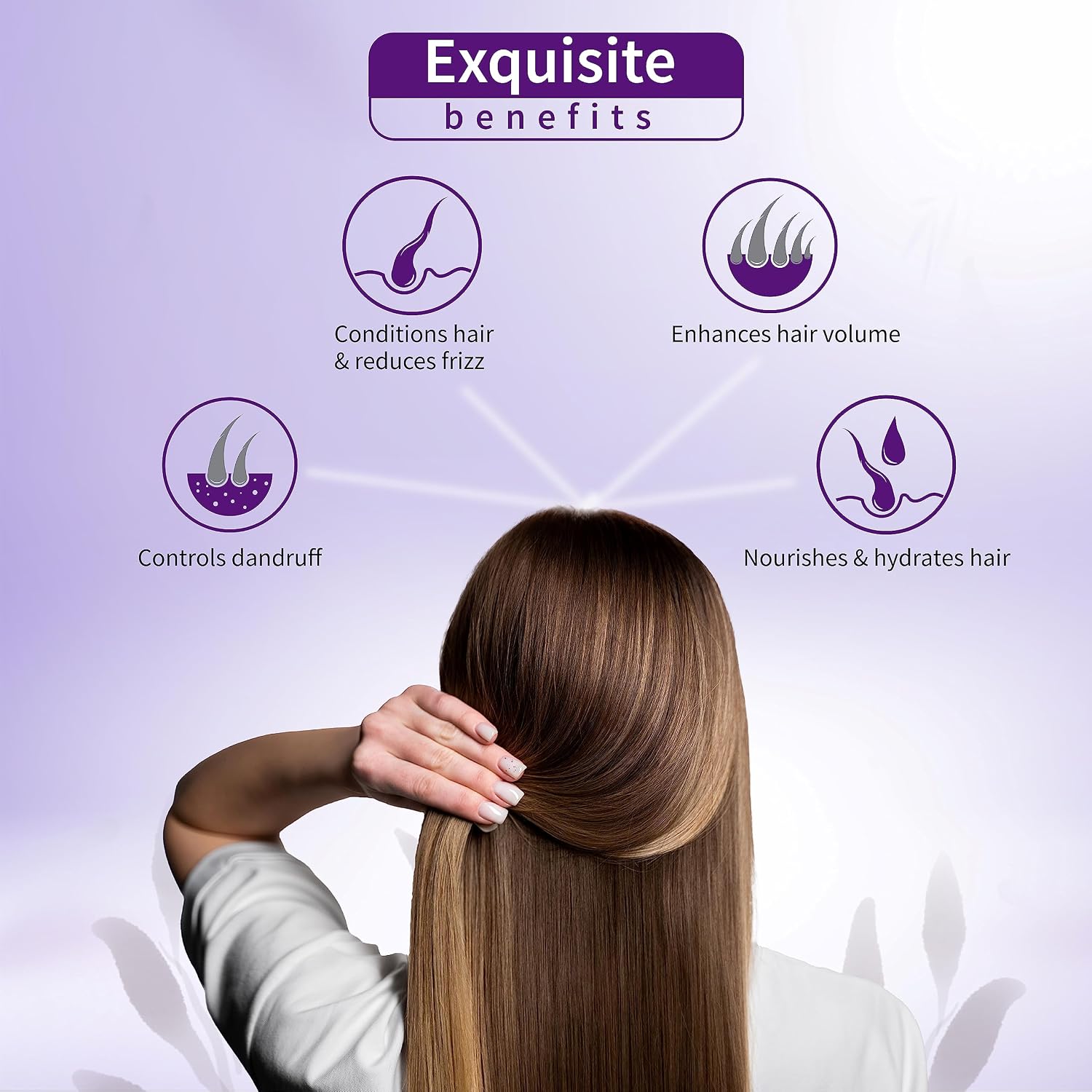 Ayouthveda Purple Rice Hair Conditioner with Rice Water & Kernel Protein | Repairs Damage, Controls Frizz & Enhances Volume | Enriched with Eggplant, Betel & Guava Leaves | For All Hair Types | 200ml