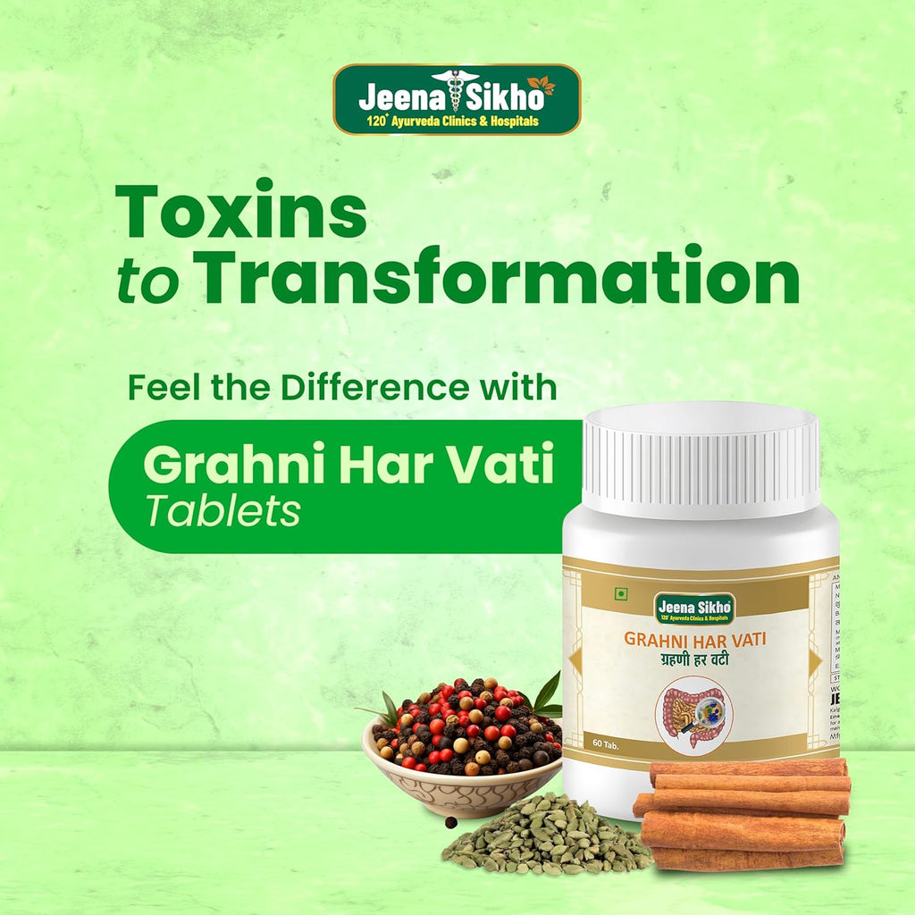 Jeena Sikho Grahni Har Vati Tablets | Herbal Supplement for Body Wellness - 60 Tabs