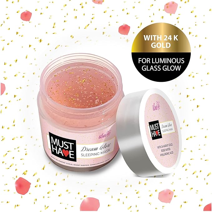 Iba Must Have Dream Glow Sleeping Mask With 24k Gold Overnight Radiant Face Pack - 100 Gms