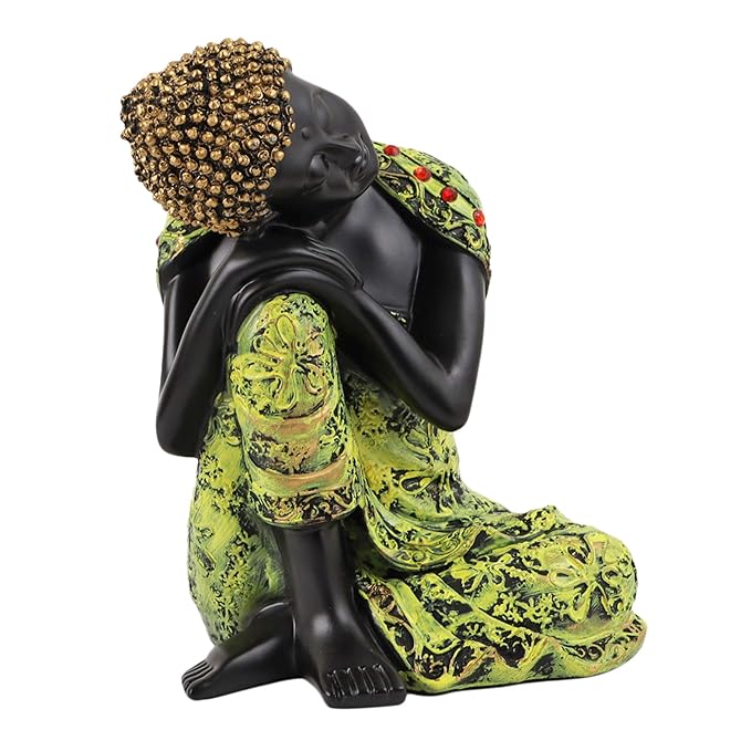 Tied Ribbons Buddha Idol Statue Showpiece Multi Decoration Items for Home Decor Mandir Temple