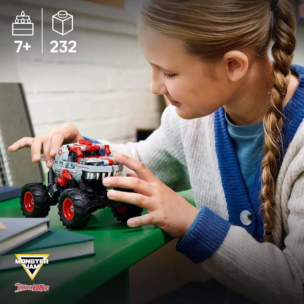 Lego Technic Monster Jam ThunderROARus Pull-Back Truck Toy 42200 Building Blocks Toys for 7+ Gift for Boys and Girls