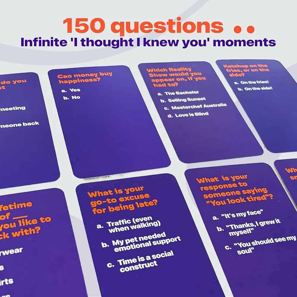 Binca Card Game - Great Minds, Hilarious Mind-Matching Party Game for Teens, Adults & Families, Perfect for Parties, Gamenights, Trips & Get-Togethers, Gifts for Game Lovers, 4-8 Players