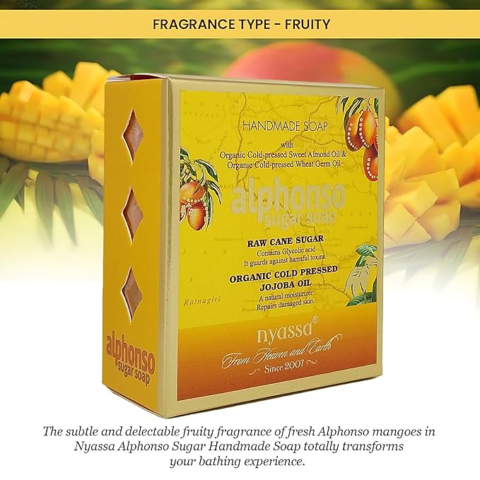 Nyassa Alphonso Handmade Sugar Soap - 150 Gms