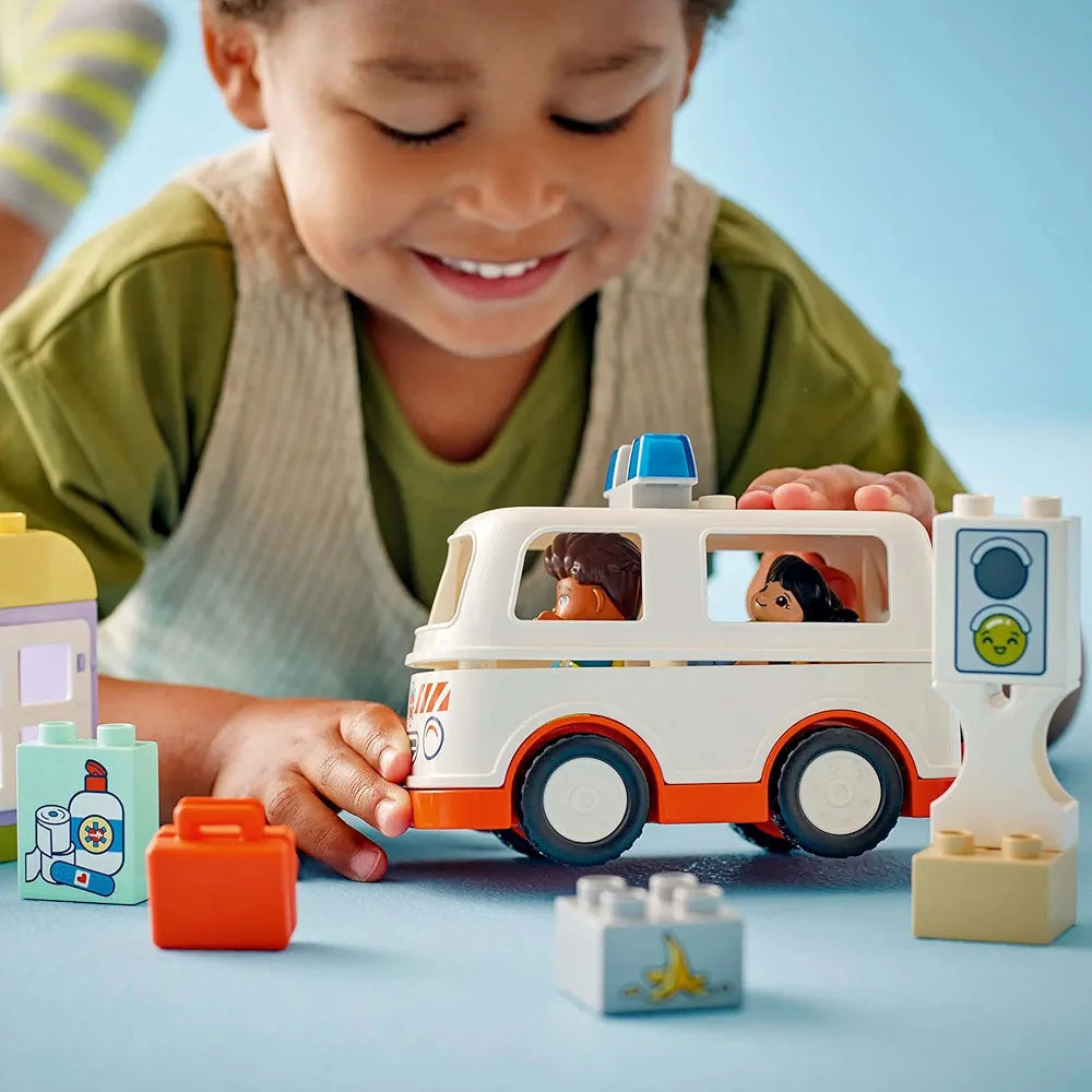 Lego Duplo Ambulance & Driver Educational Toy for Imaginative Toddler Pretend Play 10447