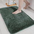 Luxe Home International Rectangular Bathmat 2500 Gsm Microfiber Anti Slip Mats For Bathroom Colour Hunter Green