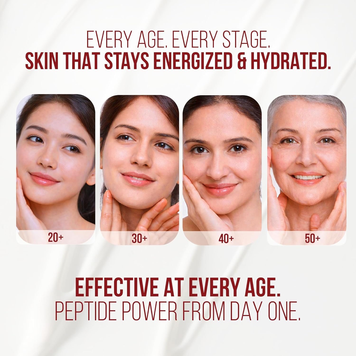 Mitchell USA Skin Energizer Peptide Moisturizer Cream for Cell Renewal & Repair, Hydrating & Moisturizing Dry Skin & Reduces Wrinkles Lotus Seed Extracts, Pumpkin Seed Extracts, Pine Bark Extracts & Apple Extract for Unisex All Skin Type, 30ml