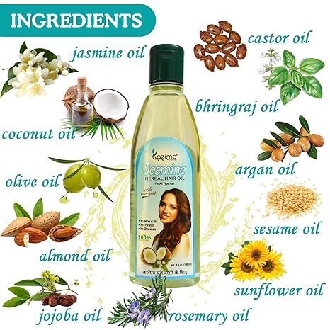 Kazima Jasmine Herbal Hair Oil - 100 ml (Pack of 2)