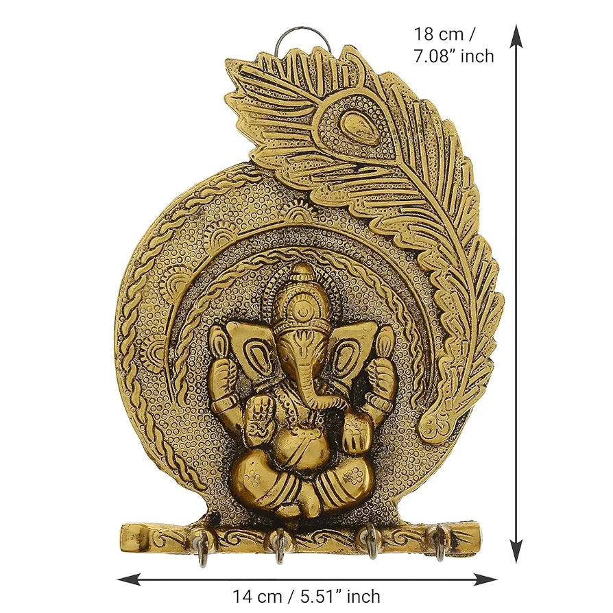 Chhariya Crafts Ganesh Wall Hanging With Key Holder for Home Decor Wall Decor Showpiece
