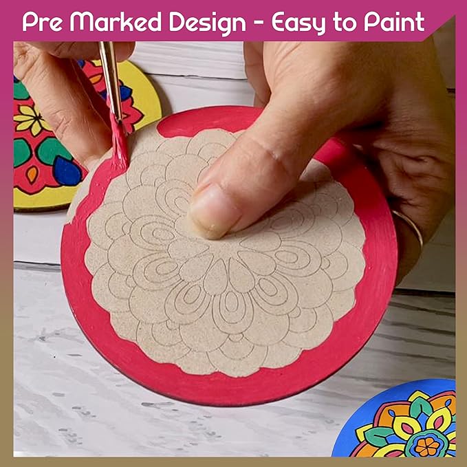 Solobolo Mandala Art Kit for Kids Adults | Indian Art Forms Kits, Art & Craft Kit for Kids Coloring & Painting Kit Using Water Brush