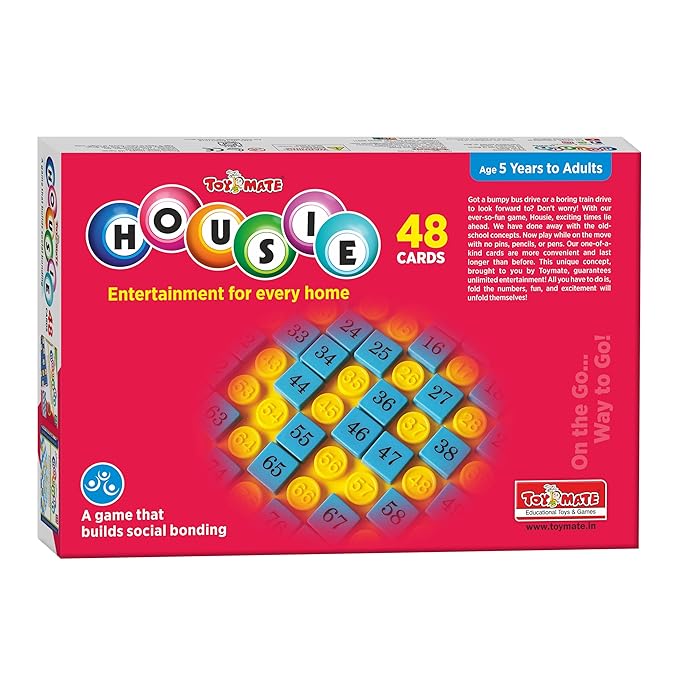 Toymate Red Housie 48 Reusable Card Game