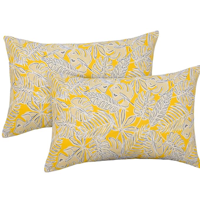 Huesland by Ahmedabad Cotton 144 TC Bedsheet for King Size Bed with 2 Pillow Covers | Grey & Yellow