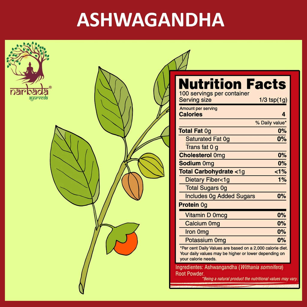 Narbada Ayurveda Ashwagandha Powder - 100 gms (Pack of 3)