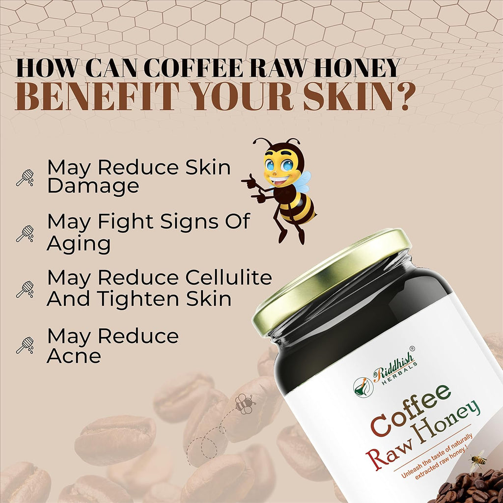 Riddhish Herbals Organic Pure Coffee Raw Honey - 500 gms