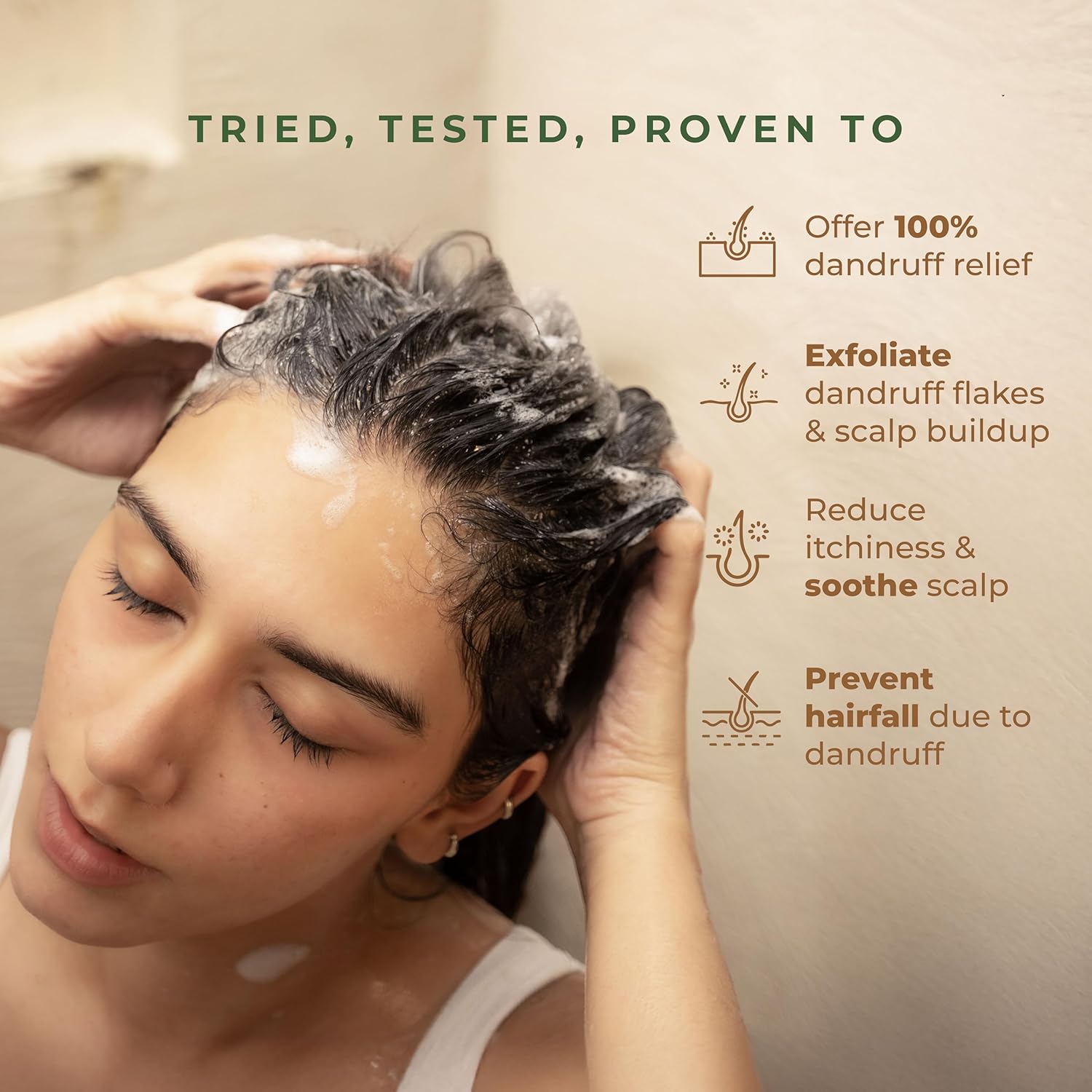 Naturali Anti Dandruff Shampoo with Sage & Salicylic Acid | No Sulphate No Paraben Shampoo | Calms Itchy Scalp | Exfoliates flaky scalp | Soothes Inflammation | 200 ml