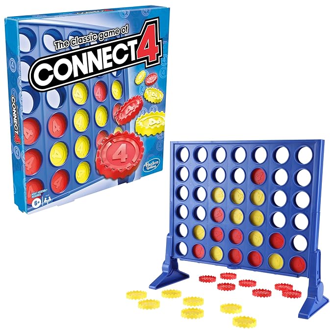 Hasbro Gaming the Classic Game of Connect 4 Grid Get 4 In A Row Strategy Game Multicolor