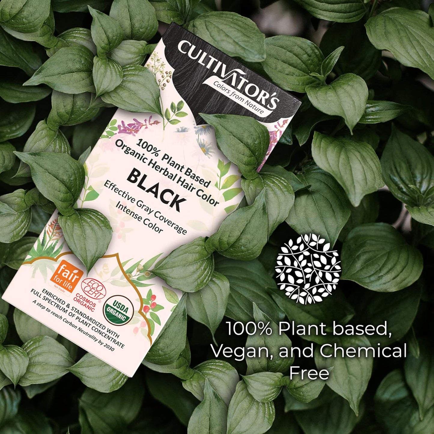 Cultivator's Black Organic Herbal Hair Colour - 100 gms