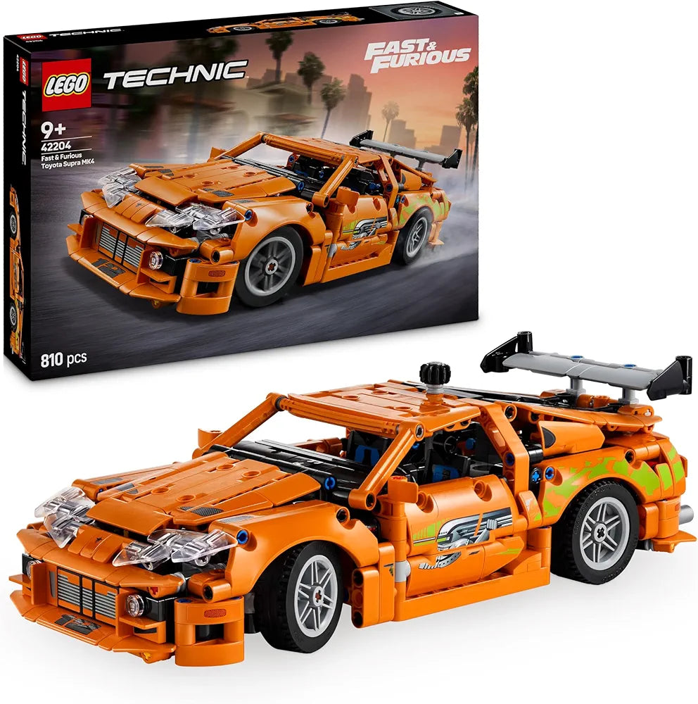 Lego Technic Fast and Furious Toyota Supra MK4 Toy Car Model Kit 42204 Building Blocks Toys for 9+ Gift for Boys and Girls