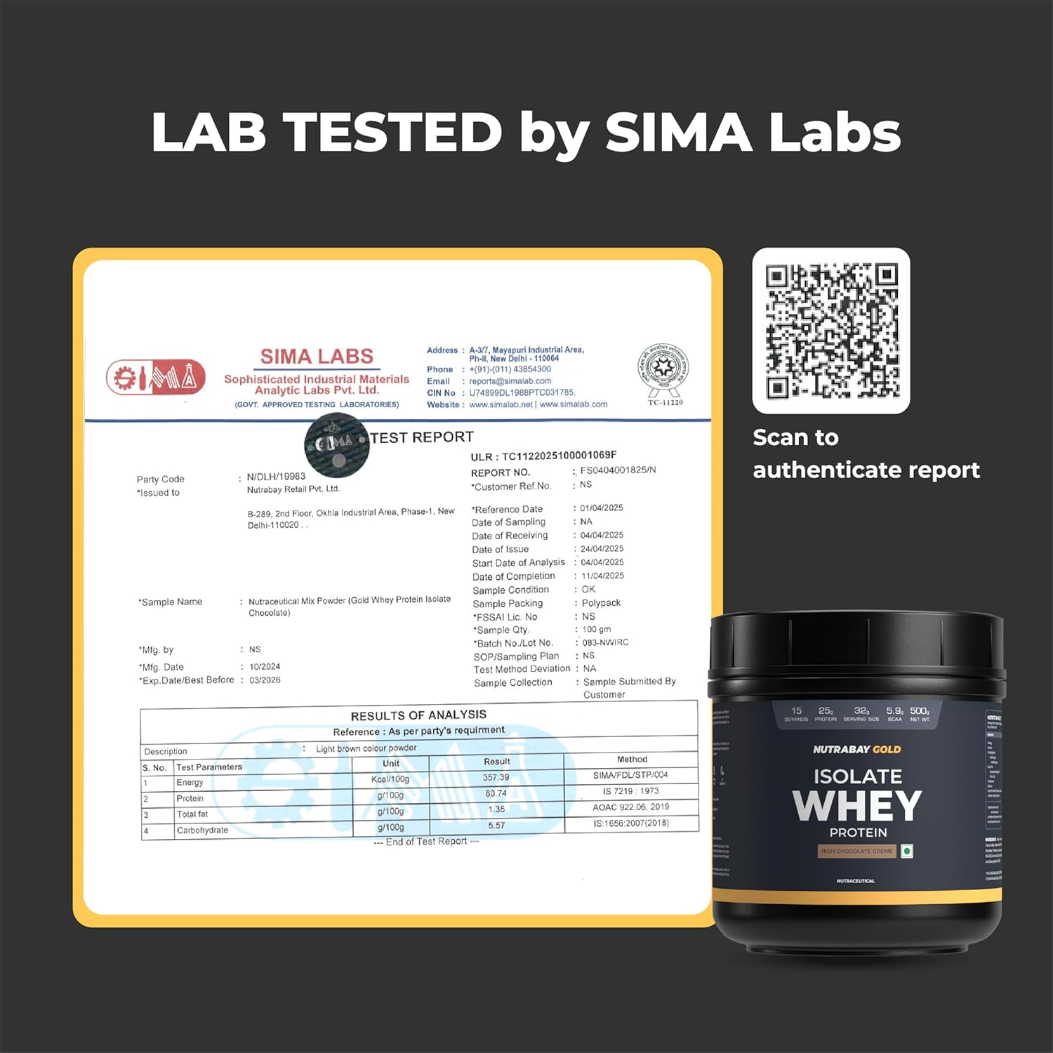 Nutrabay Gold Whey Protein Isolate Powder 25g Protein, 5.9g BCAA per Serving, Easy to Digest, NABL Lab Tested â€“ Muscle Growth & Recovery â€“ 500g, Rich Chocolate CrÃ¨me|100% Authentic Clean Protein