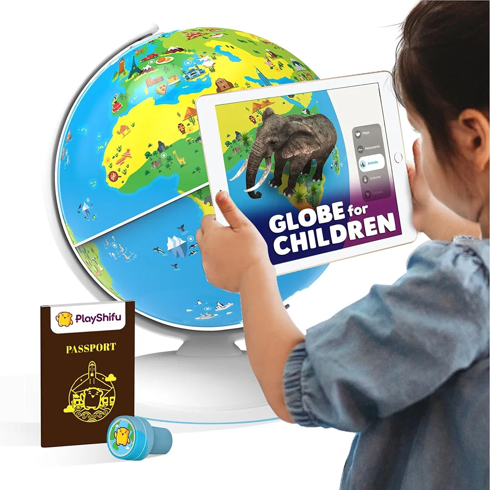 PlayShifu Globe for Children Orboot Earth Tech Powered Interactive Globe for Kids Smart Gift for Ages 4+ 400+ Wonders, 1000+ Facts & Fun Games Educational STEM Toys for the future scientists