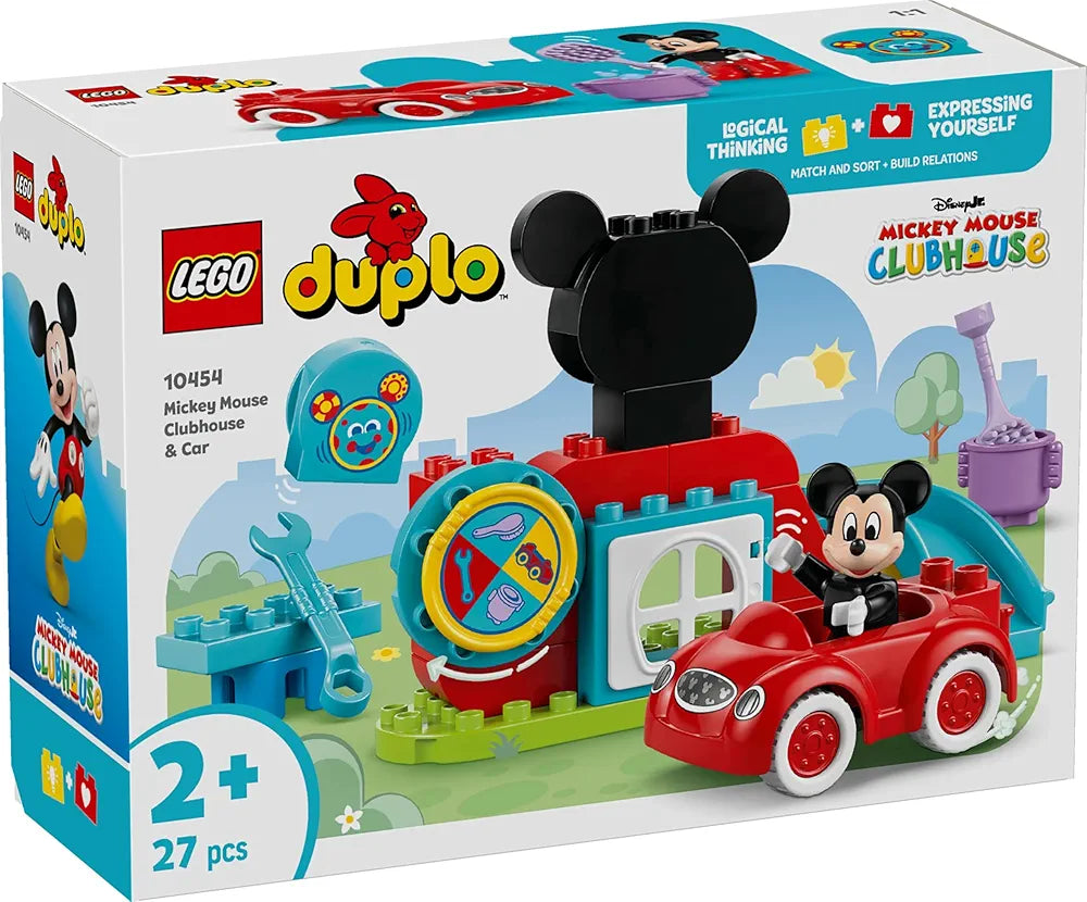 Lego Duplo Disney Mickey Mouse Clubhouse & Car Building Kit 10454 Building Blocks Toys for 2+ Gift for Boys and Girls