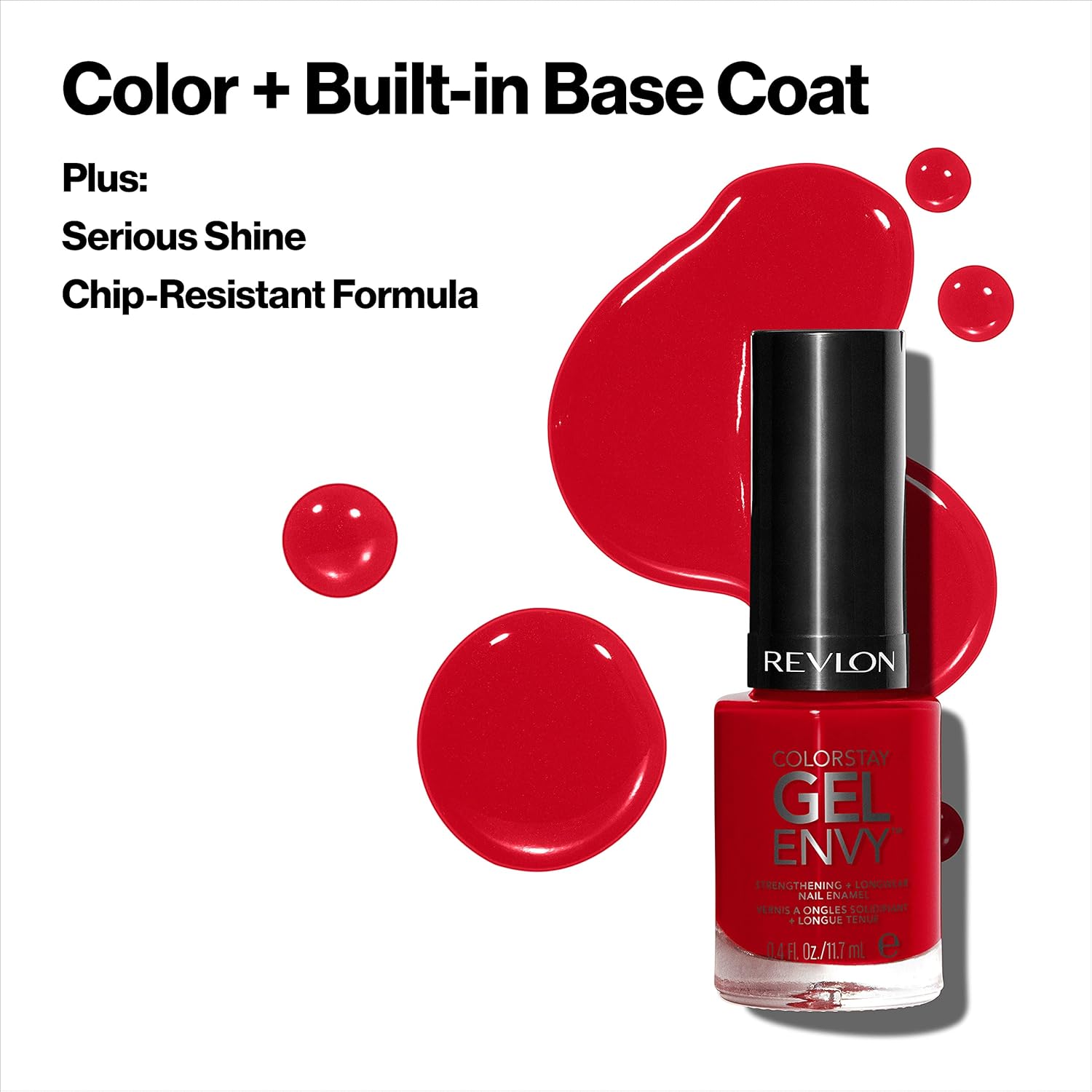 Revlon ColorStay Gel Envy Longwear Nail Enamel, Chip Resistant Diamond Top Coat Nail Polish with Shine, 11.7 ml