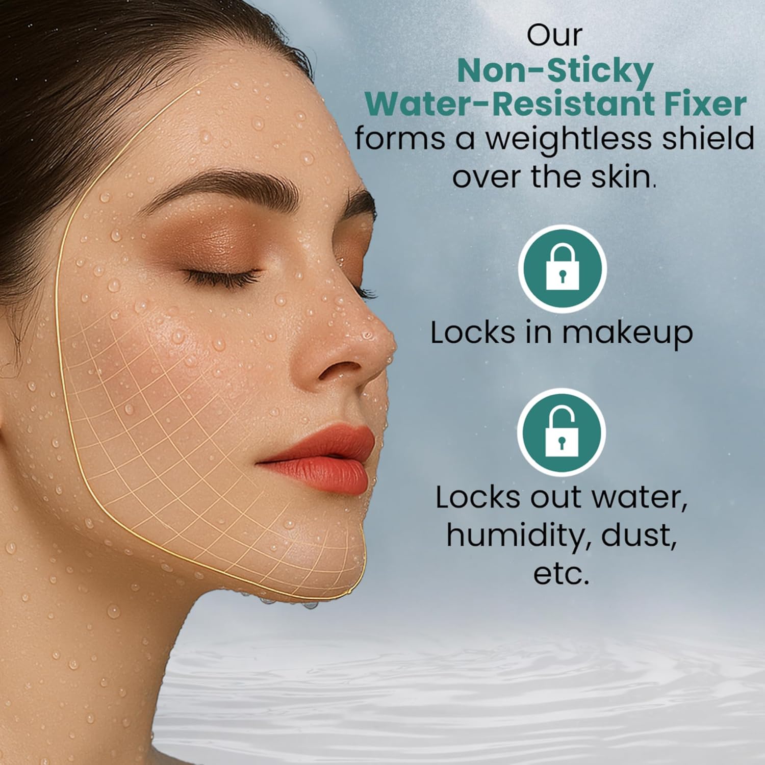 FACESCANADA Ultime Pro Shimmer Makeup Fixer, 100Ml | Long Lasting Makeup Setting Spray | Keeps Makeup Intact | Glamourous Shimmer Finish | Hydrates, Soothes & Refreshes Skin | Alcohol Free (Pack of 1)