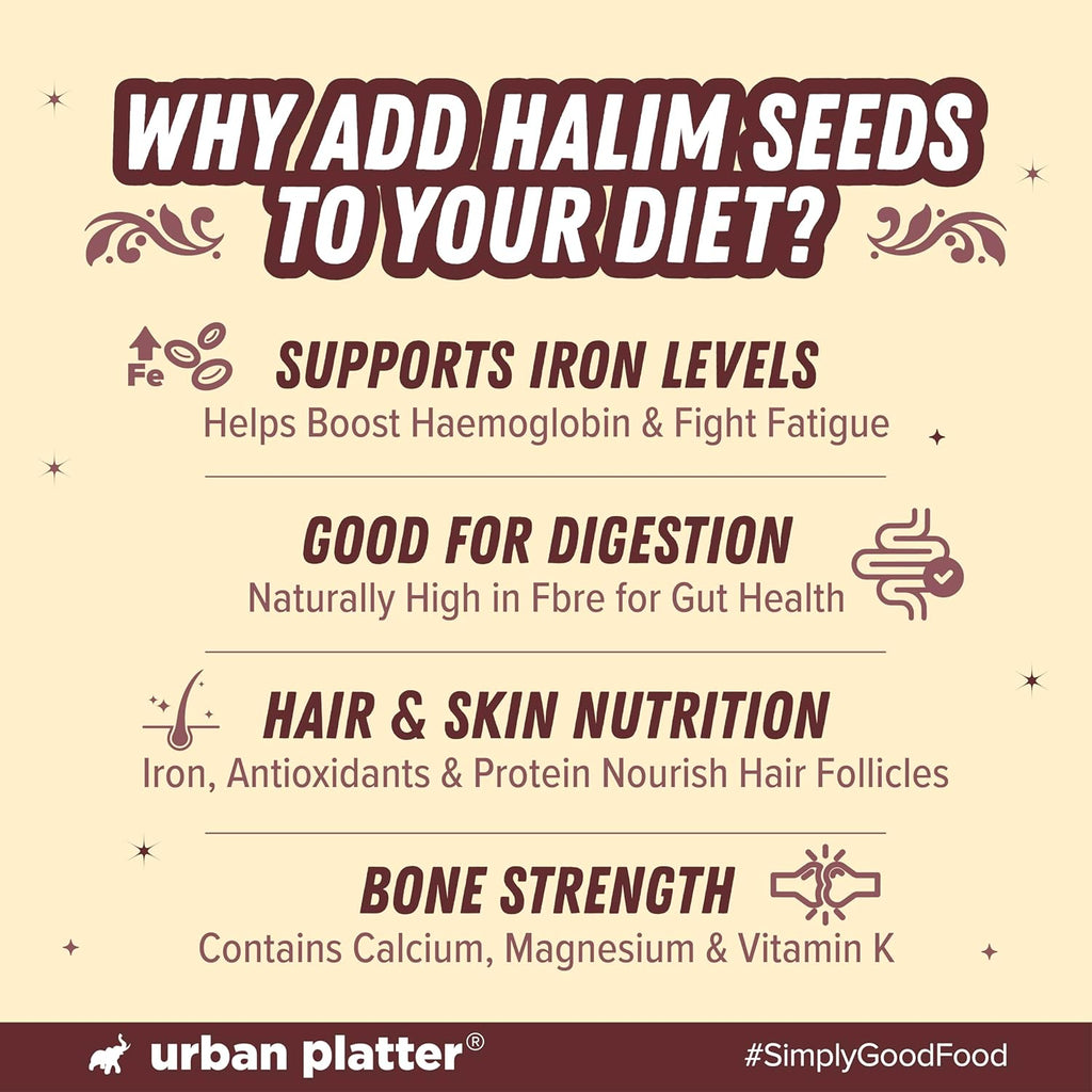 Urban Platter Halim Seeds, 400g (Garden Cress/Aliv Seeds, Protein & Fiber Rich Superfood, Nutrient Dense Seed for Laddoos, Halwa & Traditional Recipes)