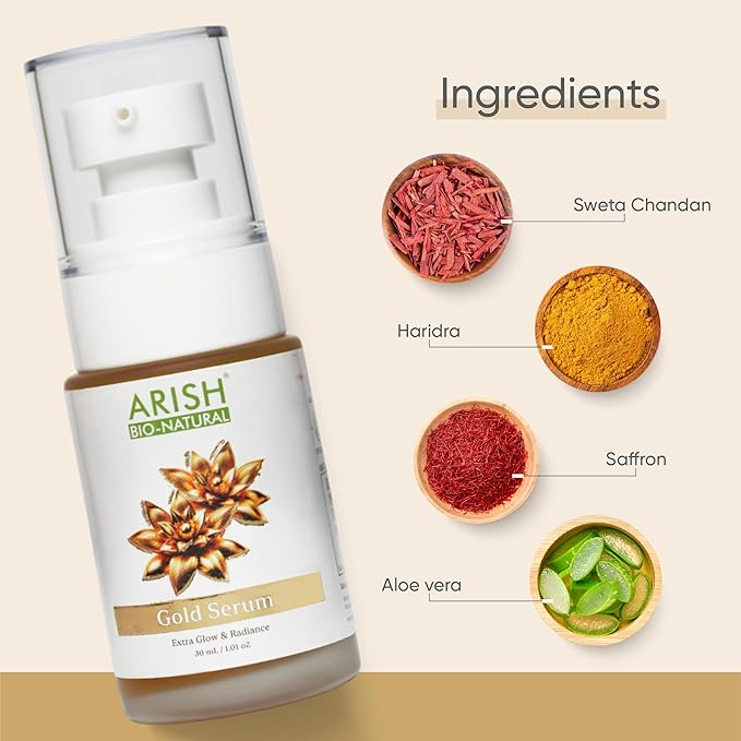 Arish Bio-natural Gold Serum - 30 Ml