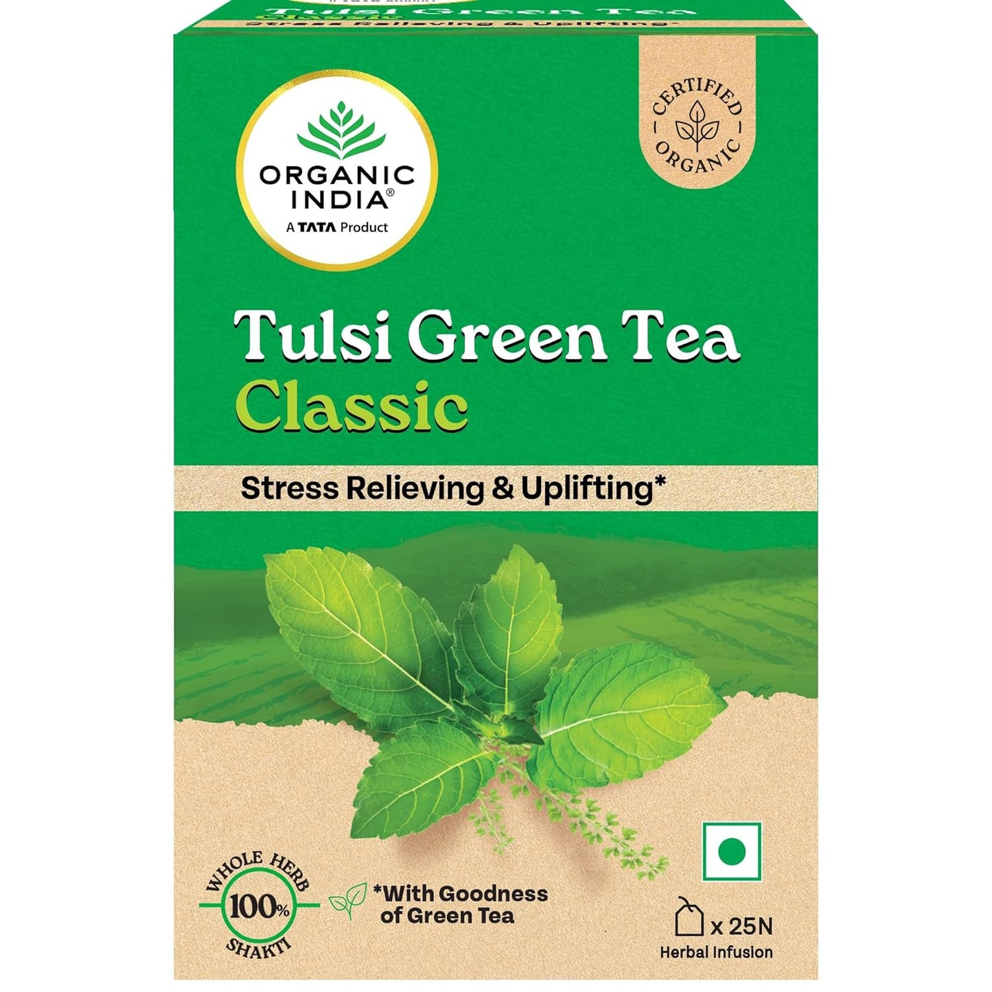 Organic India Tulsi Green Tea Classic 25 Tea bags