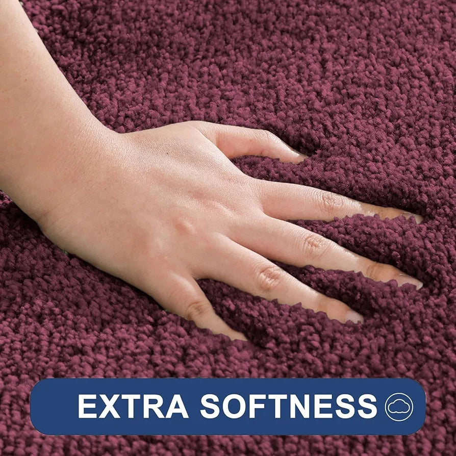 Luxe Home International Bathmat 2500 Gsm Microfiber Anti Skid Slip Colour Wine