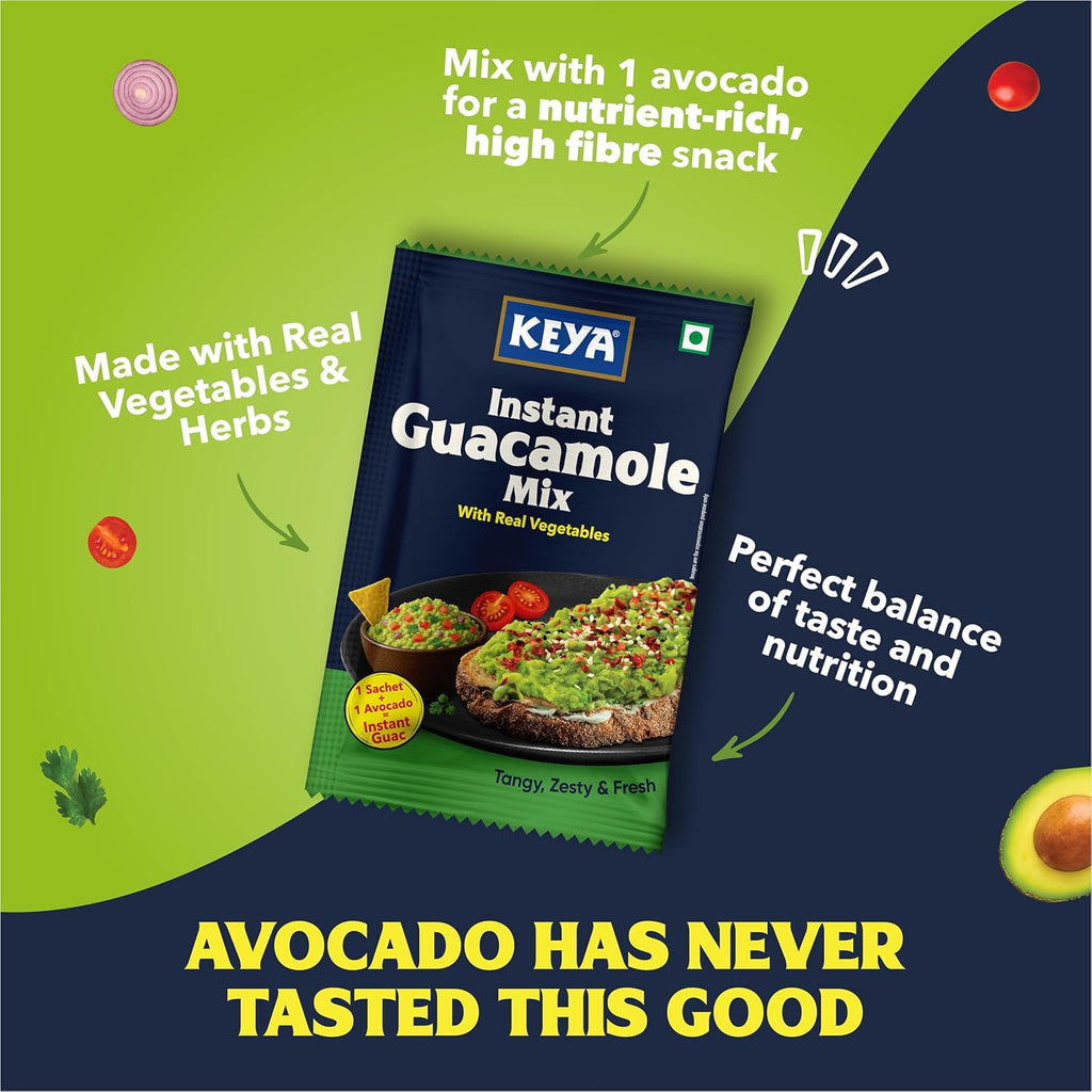 Keya Instant Guacamole Mix Multipack 25g | Guacamole Dip | Avocado | Mexican Cuisine | Seasoning | Pack Of 2