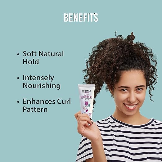 XO Curls All Day Definition Gel with Flax Seed & Argan Oil a Curly Hair - 100 ml