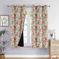 Cloth Fusion Blackout Printed Premium Window Curtains 5 Feet Long Set of 2 Lush Blooms