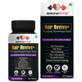 Growfitz Hair Revive+ | Ayurvedic & 100% Natural | Hair Growth, Skin, Nails | For Men & Women - 30 veg tablets (Pack of 1)
