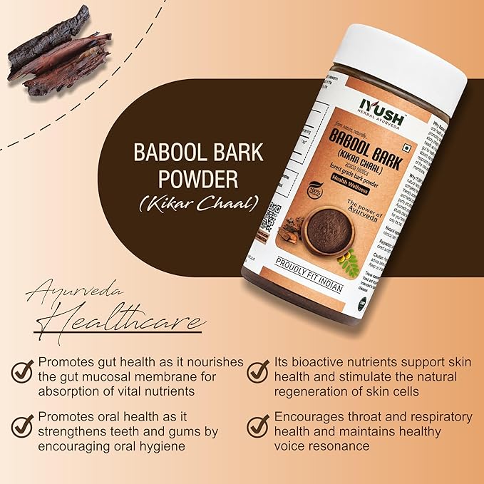 Iyush Herbal Ayurvedic Babool Powder Kikar Chhal Powder