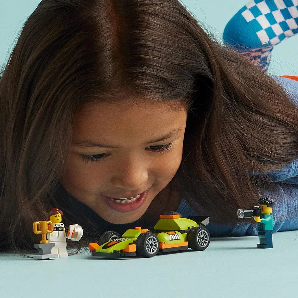Lego City Green Race Car, Racing Vehicle Toy for Ages 4 and Up 60399